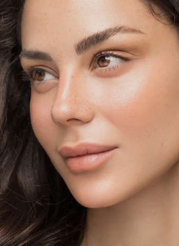 Beautiful emotional woman with perfect make-up