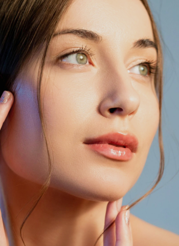 Beautiful natural woman close-up